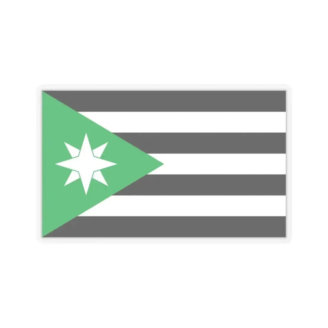 Flag of Nenthead UK - STICKER Vinyl Kiss-Cut Decal 3 Inch Transparent - The Sticker Space