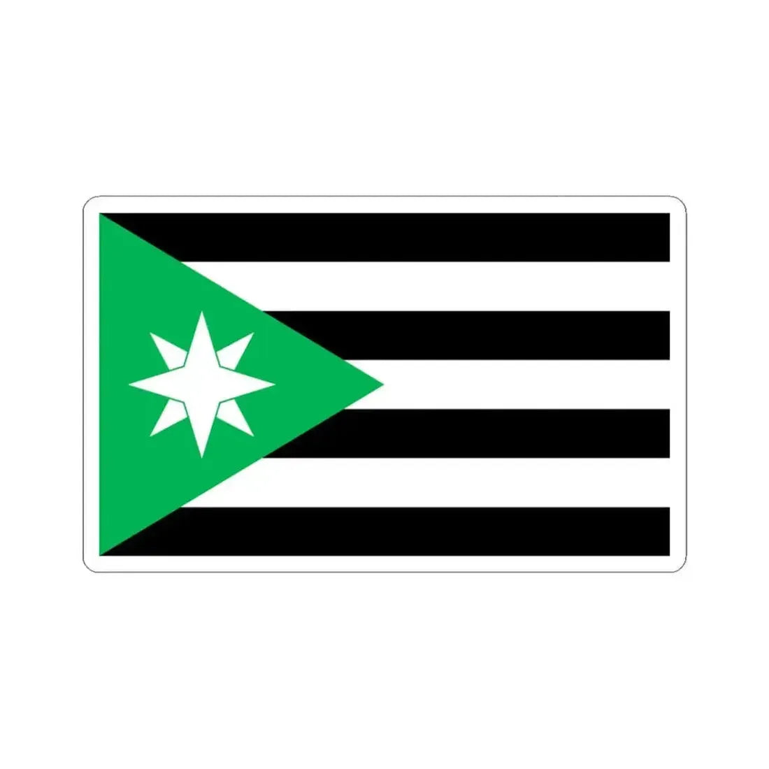 Flag of Nenthead UK - STICKER Vinyl Kiss-Cut Decal 3 Inch White - The Sticker Space