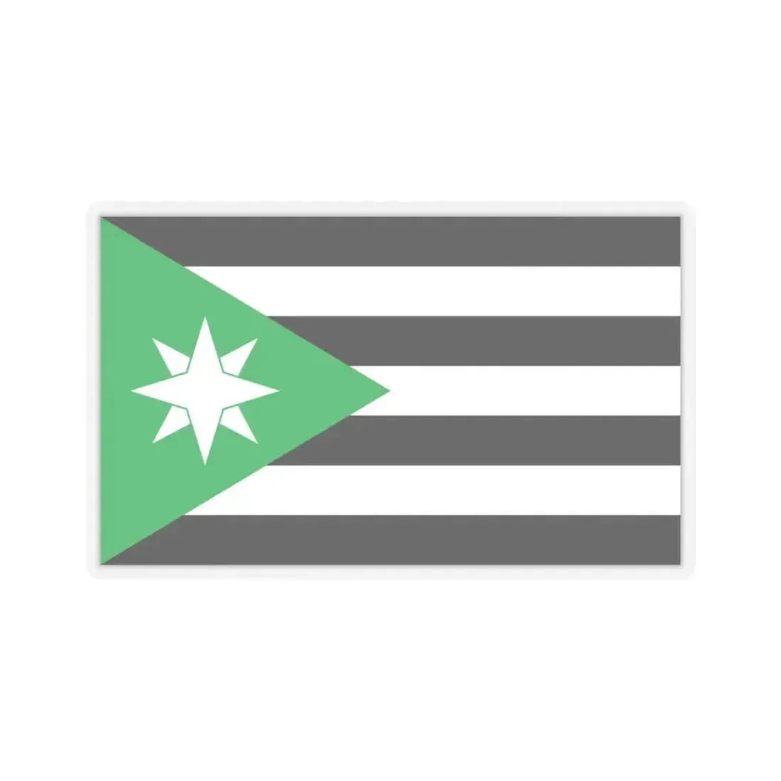 Flag of Nenthead UK - STICKER Vinyl Kiss-Cut Decal 4 Inch Transparent - The Sticker Space