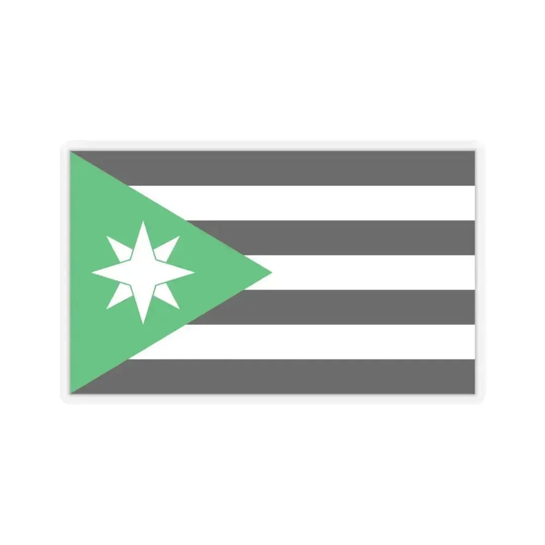 Flag of Nenthead UK - STICKER Vinyl Kiss-Cut Decal 6 Inch Transparent - The Sticker Space