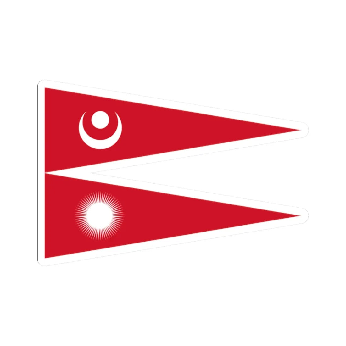 Flag of Nepal 19th century (Nepal) STICKER Vinyl Kiss-Cut Decal 2 Inch White - The Sticker Space