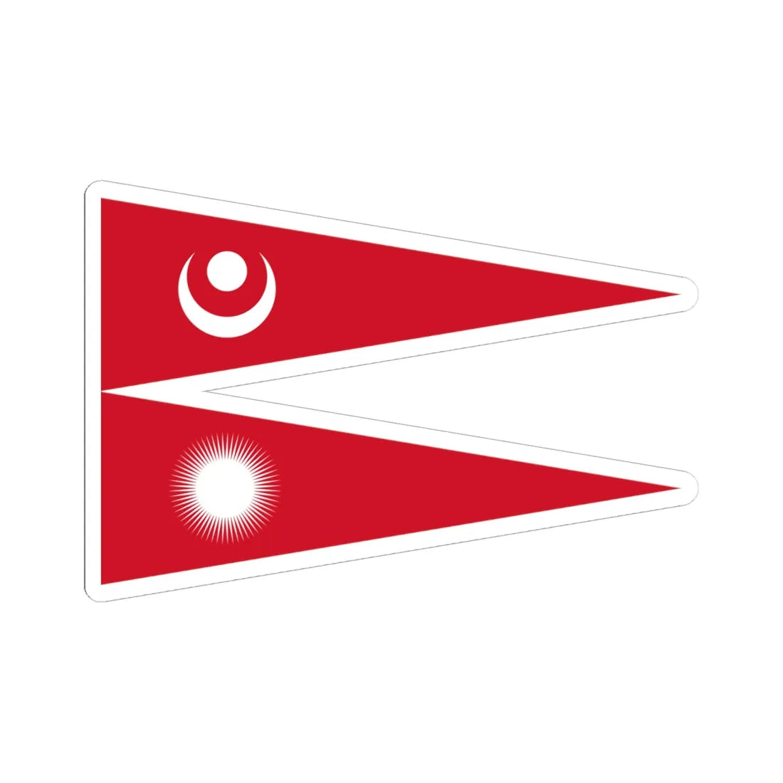Flag of Nepal 19th century (Nepal) STICKER Vinyl Kiss-Cut Decal 6 Inch White - The Sticker Space
