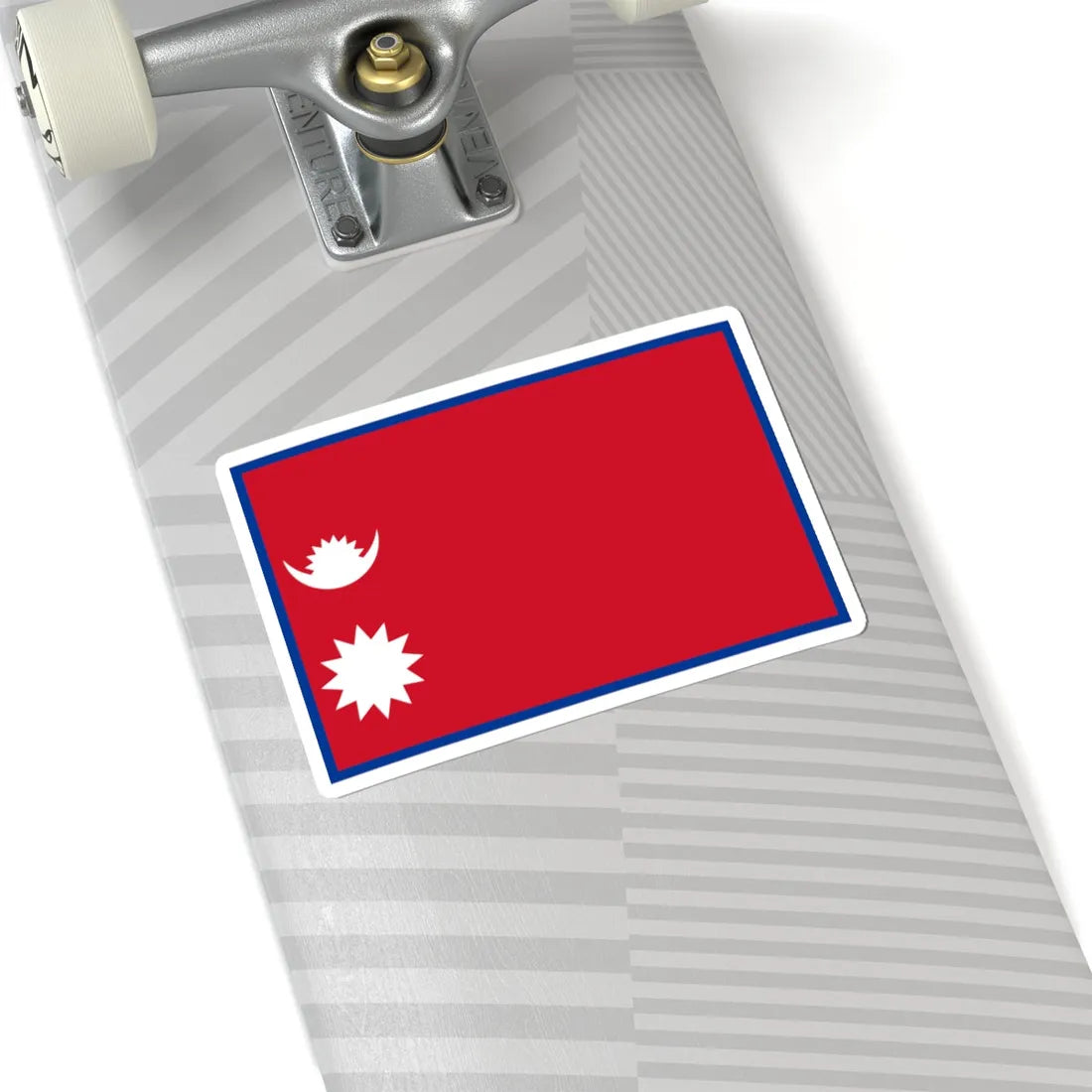Flag of Nepal rectangular (Nepal) STICKER Vinyl Kiss-Cut Decal - The Sticker Space
