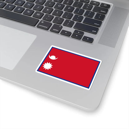 Flag of Nepal rectangular (Nepal) STICKER Vinyl Kiss-Cut Decal - The Sticker Space