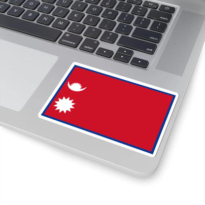 Flag of Nepal rectangular (Nepal) STICKER Vinyl Kiss-Cut Decal - The Sticker Space