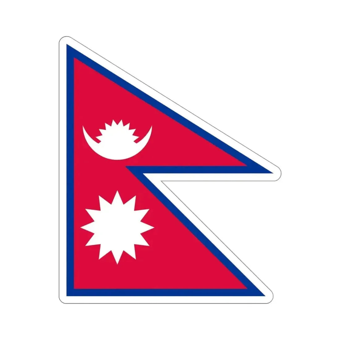 Flag of Nepal STICKER Vinyl Die-Cut Decal - The Sticker Space