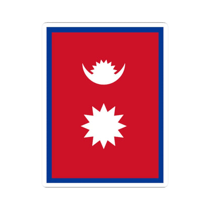 Flag of Nepal vertical (Nepal) STICKER Vinyl Kiss-Cut Decal 2 Inch White - The Sticker Space