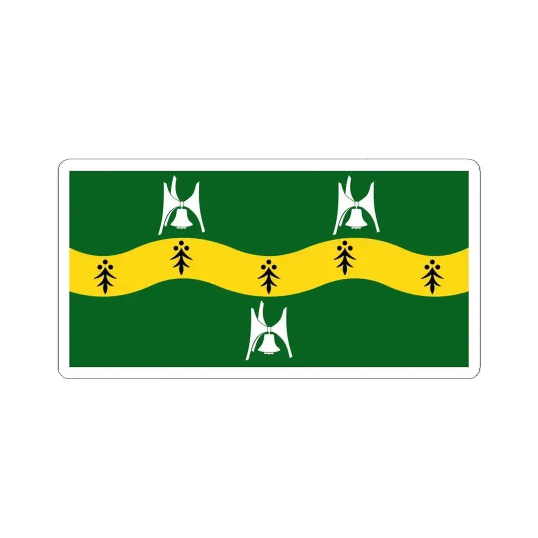 Flag of Nepean Ontario (Canada) STICKER Vinyl Kiss-Cut Decal 4 Inch White - The Sticker Space