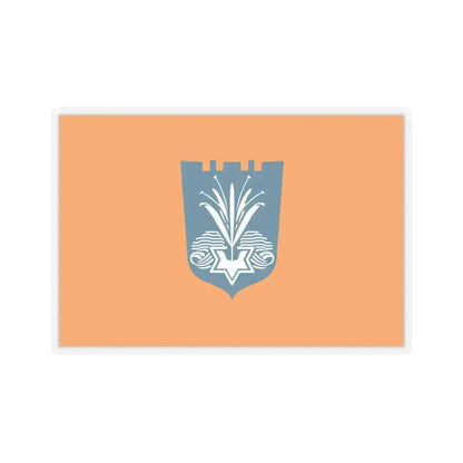 Flag of Netanya Israel - STICKER Vinyl Kiss-Cut Decal 3 Inch Transparent - The Sticker Space