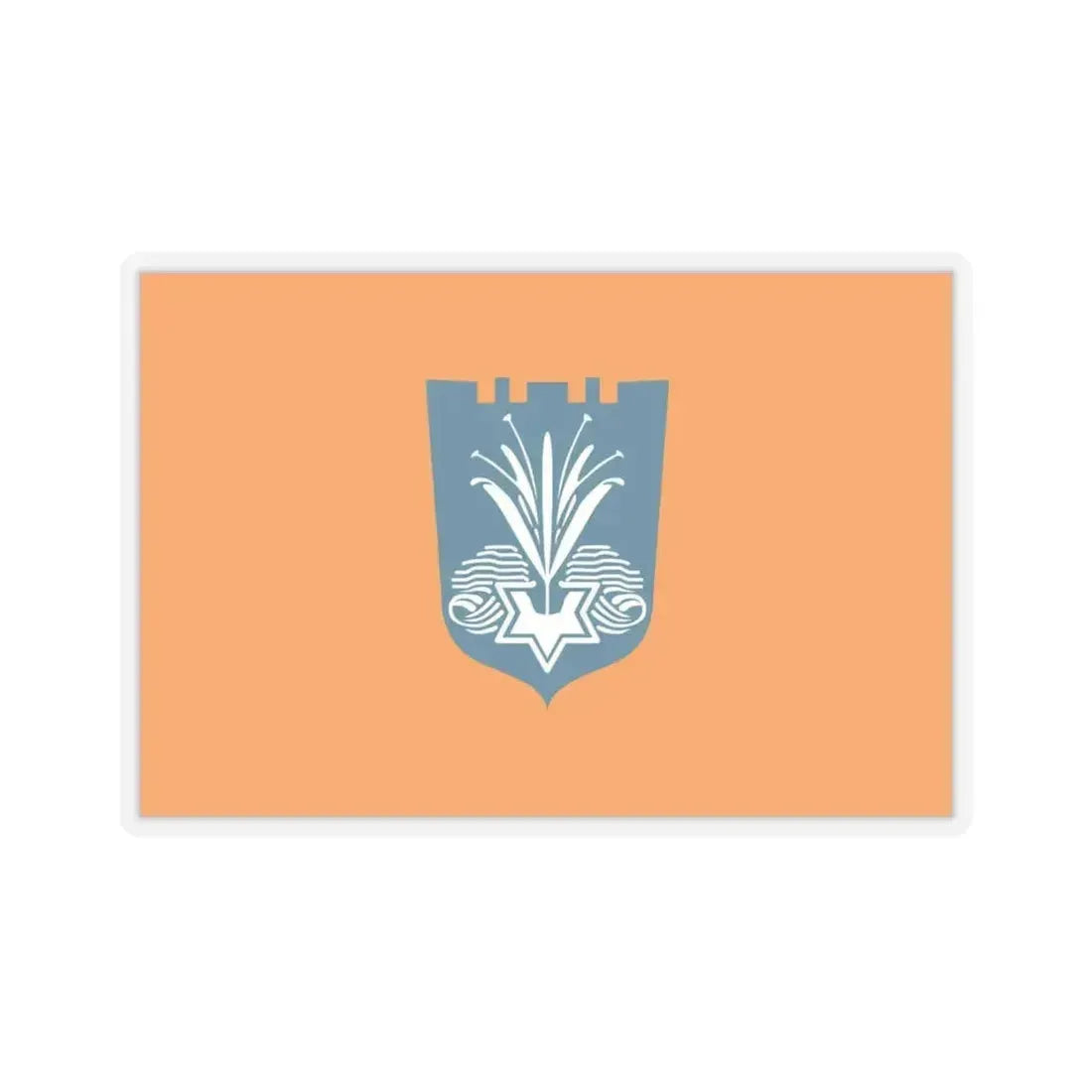 Flag of Netanya Israel - STICKER Vinyl Kiss-Cut Decal 4 Inch Transparent - The Sticker Space