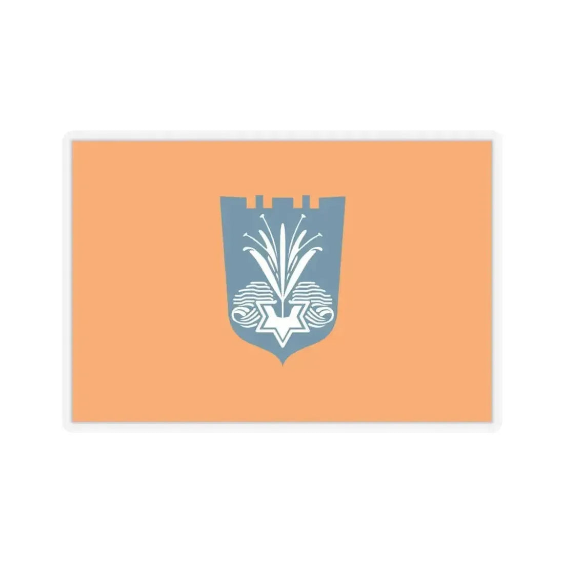 Flag of Netanya Israel - STICKER Vinyl Kiss-Cut Decal 6 Inch Transparent - The Sticker Space