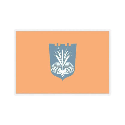 Flag of Netanya Israel - STICKER Vinyl Kiss-Cut Decal 6 Inch Transparent - The Sticker Space