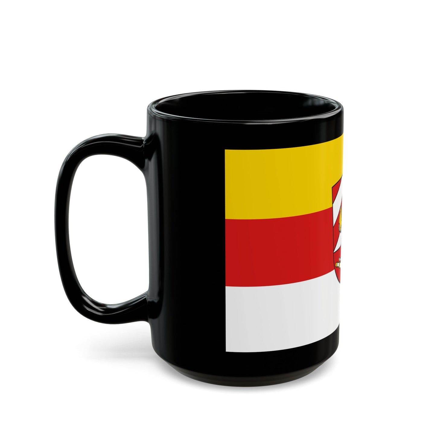 Flag of Neu Ulm Germany - Black Coffee Mug-The Sticker Space