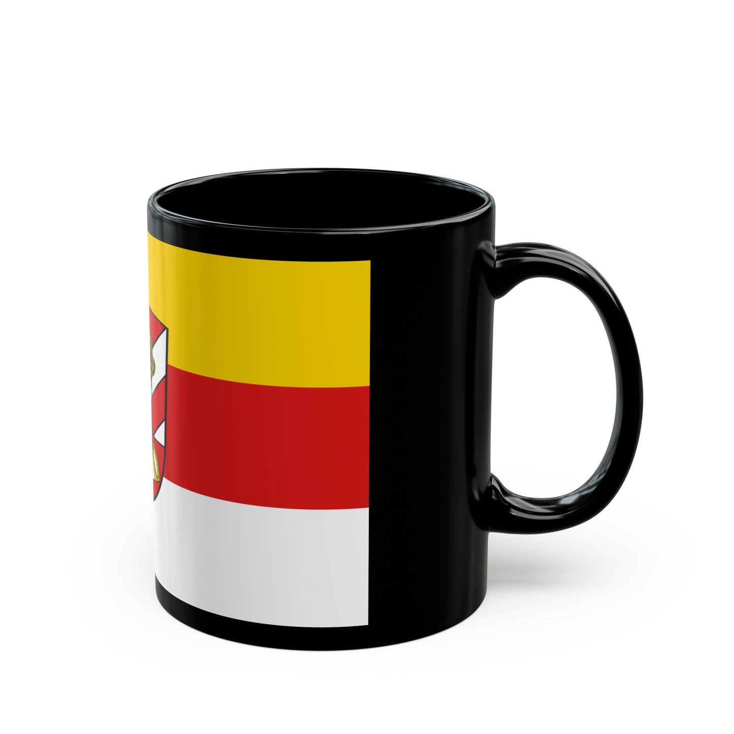 Flag of Neu Ulm Germany - Black Coffee Mug-The Sticker Space