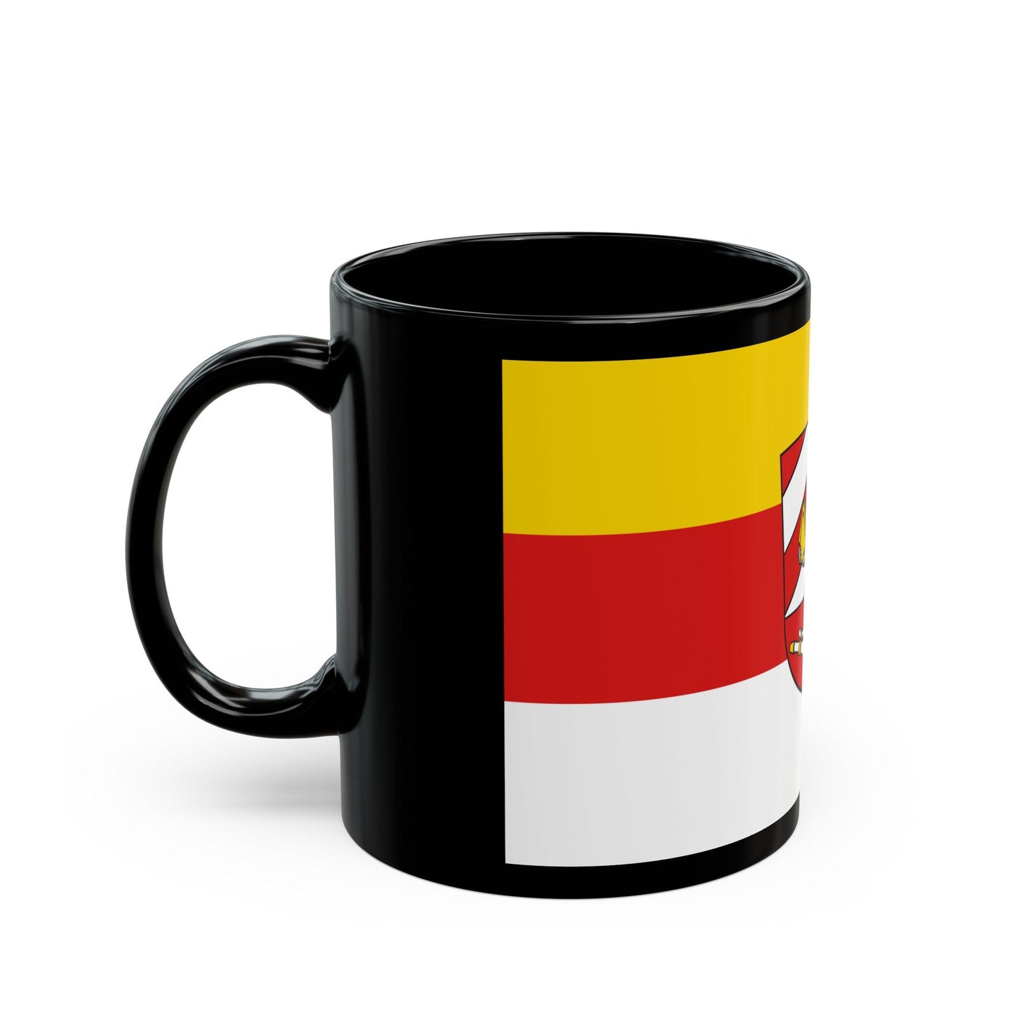 Flag of Neu Ulm Germany - Black Coffee Mug-The Sticker Space