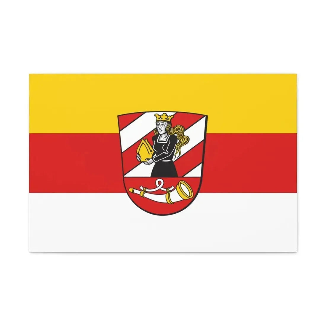 Flag of Neu Ulm Germany - Canvas Wall Art 30" x 20" 1.25" - The Sticker Space