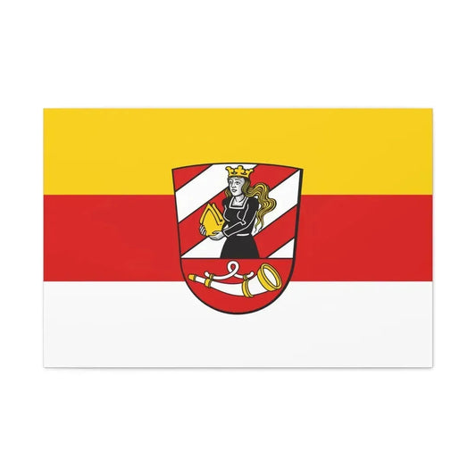 Flag of Neu Ulm Germany - Canvas Wall Art 36" x 24" 1.25" - The Sticker Space