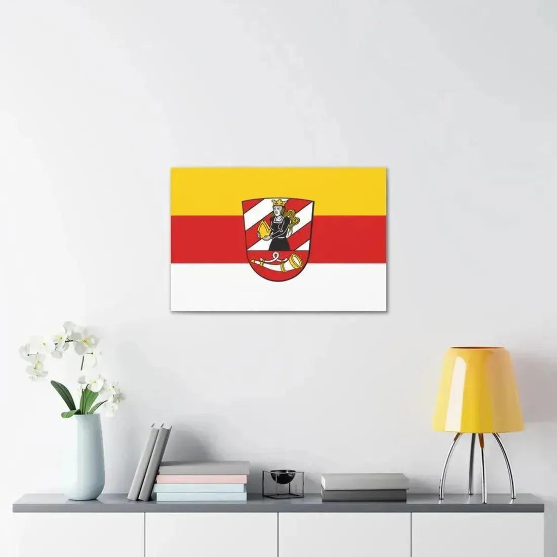Flag of Neu Ulm Germany - Canvas Wall Art - The Sticker Space