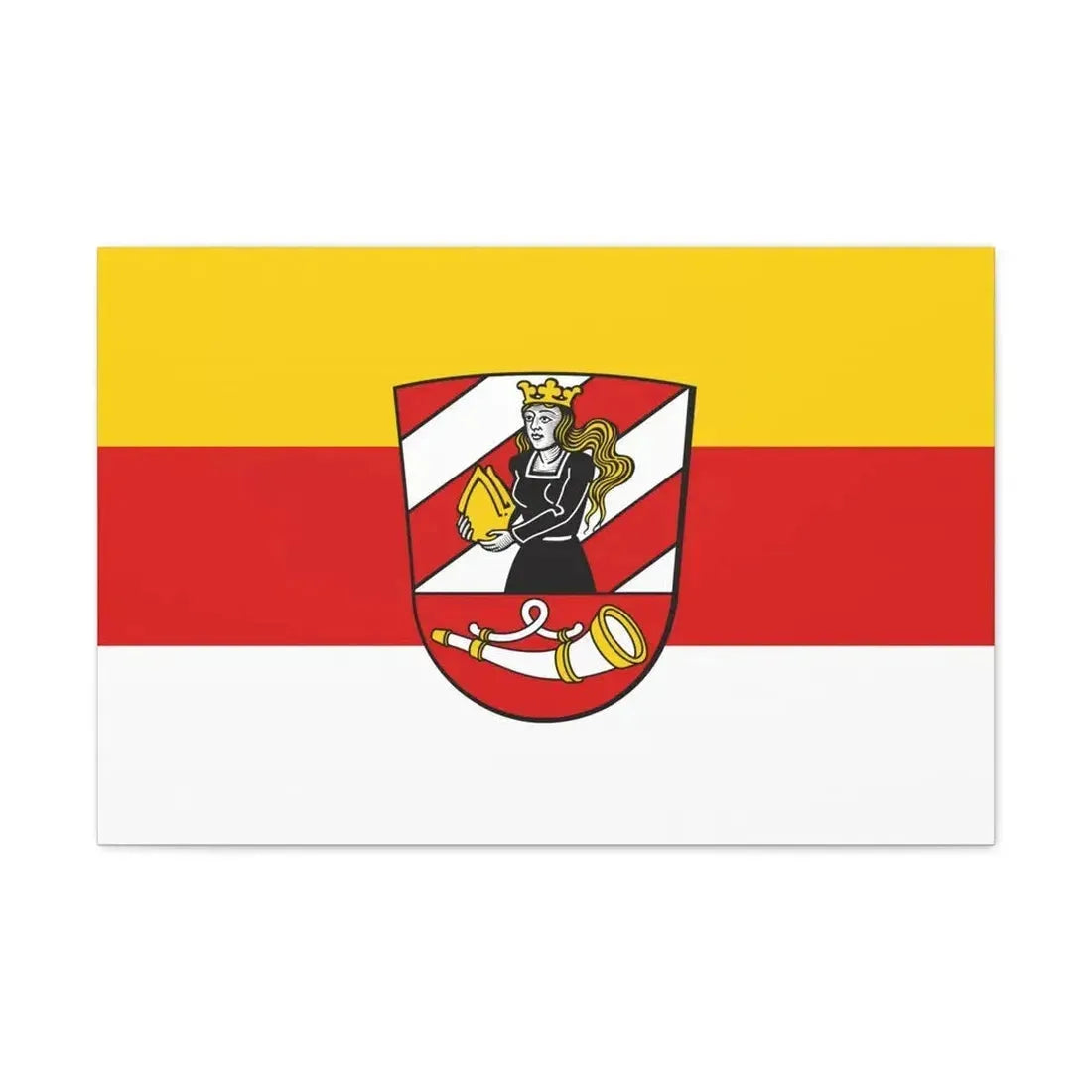 Flag of Neu Ulm Germany - Canvas Wall Art - The Sticker Space