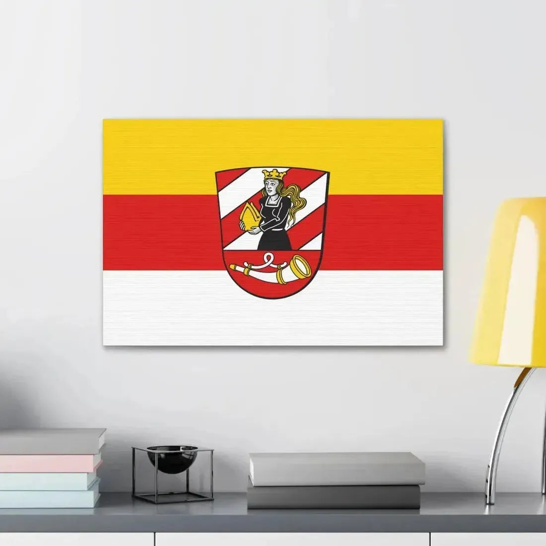 Flag of Neu Ulm Germany - Canvas Wall Art - The Sticker Space