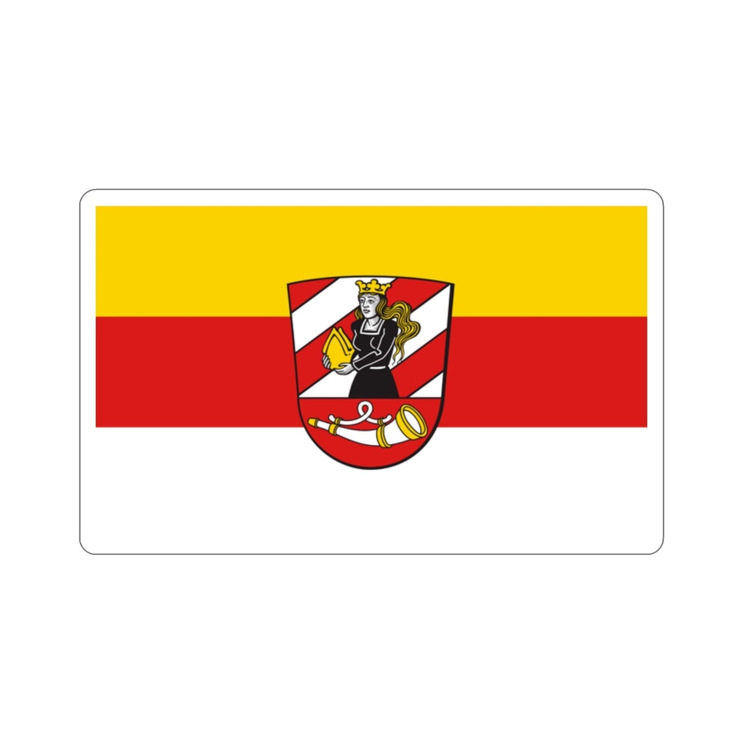 Flag of Neu Ulm Germany STICKER Vinyl Die-Cut Decal-2 Inch-The Sticker Space