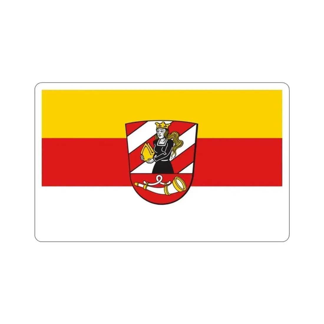 Flag of Neu Ulm Germany STICKER Vinyl Die-Cut Decal 2 Inch - The Sticker Space