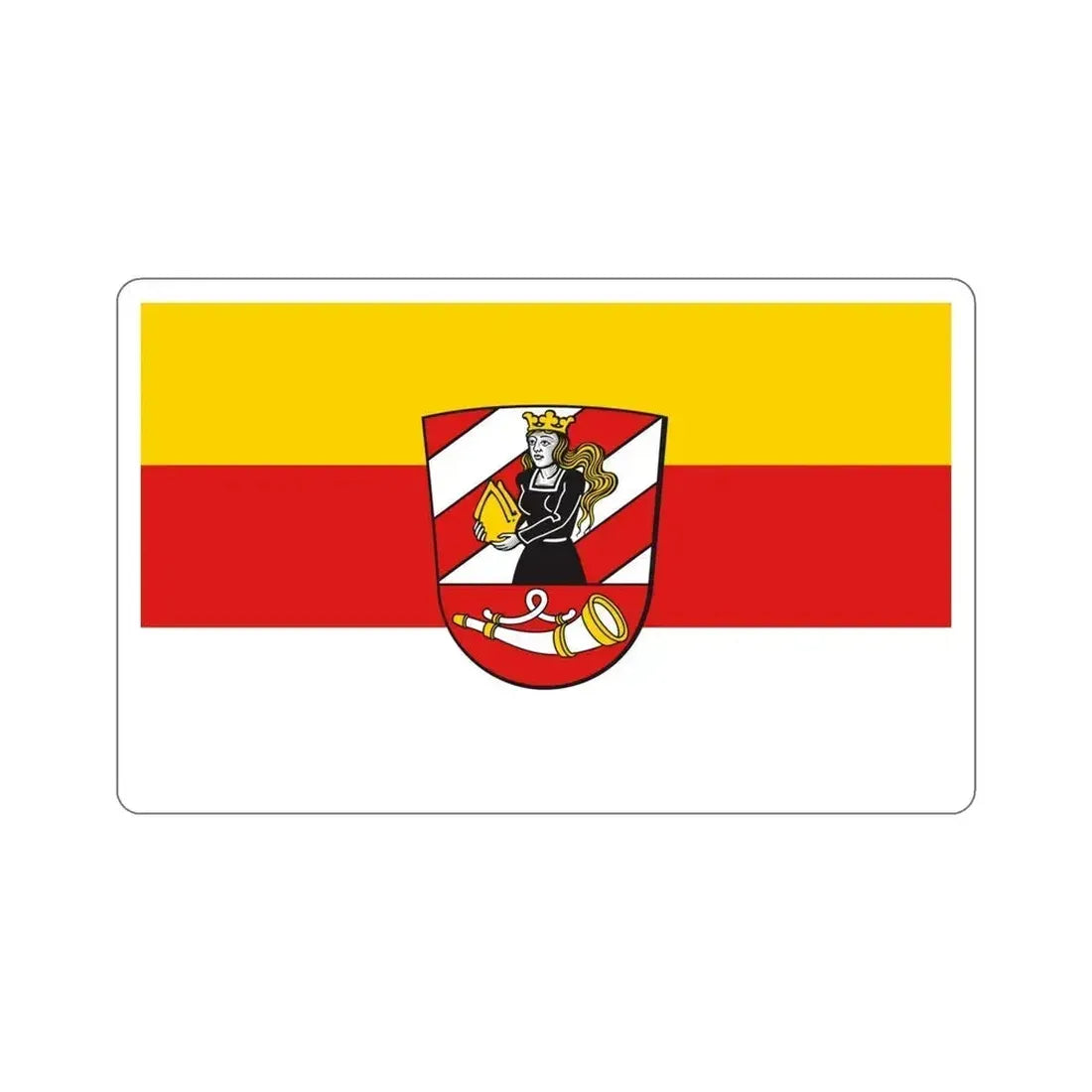 Flag of Neu Ulm Germany STICKER Vinyl Die-Cut Decal 5 Inch - The Sticker Space
