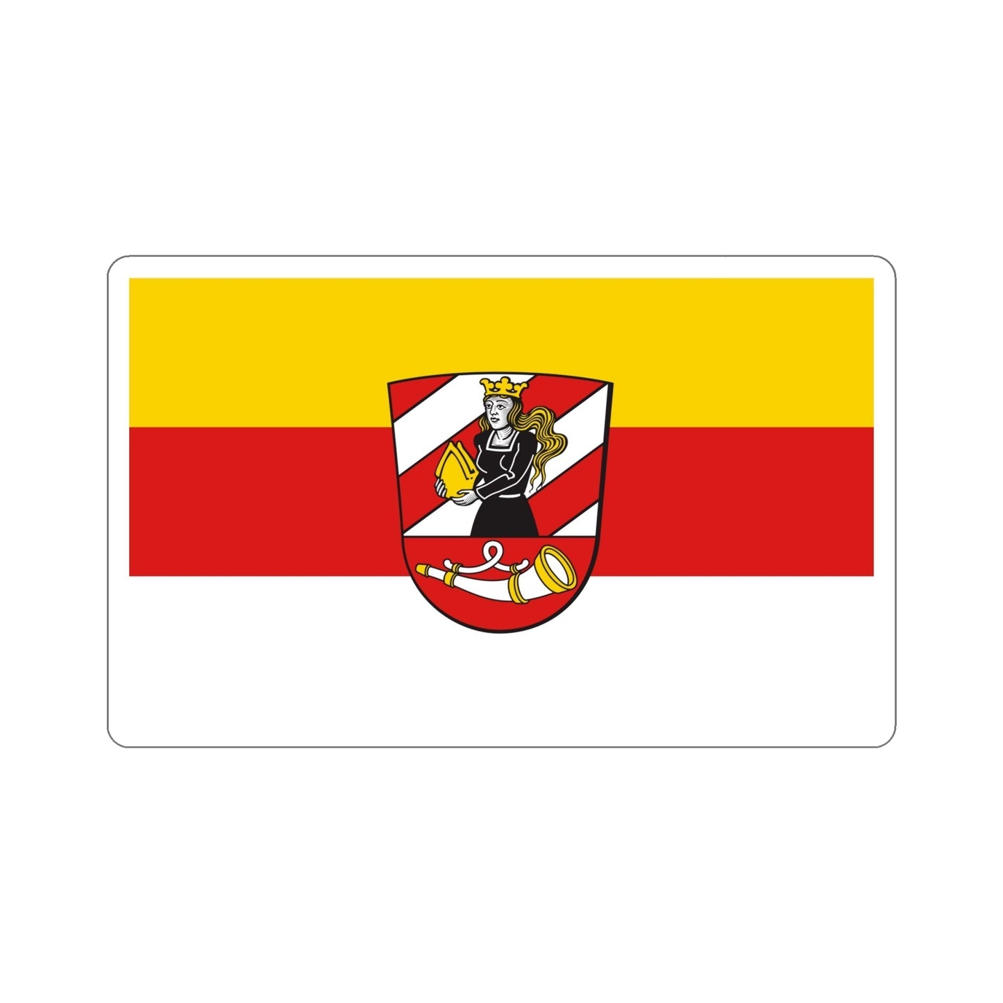 Flag of Neu Ulm Germany STICKER Vinyl Die-Cut Decal-6 Inch-The Sticker Space