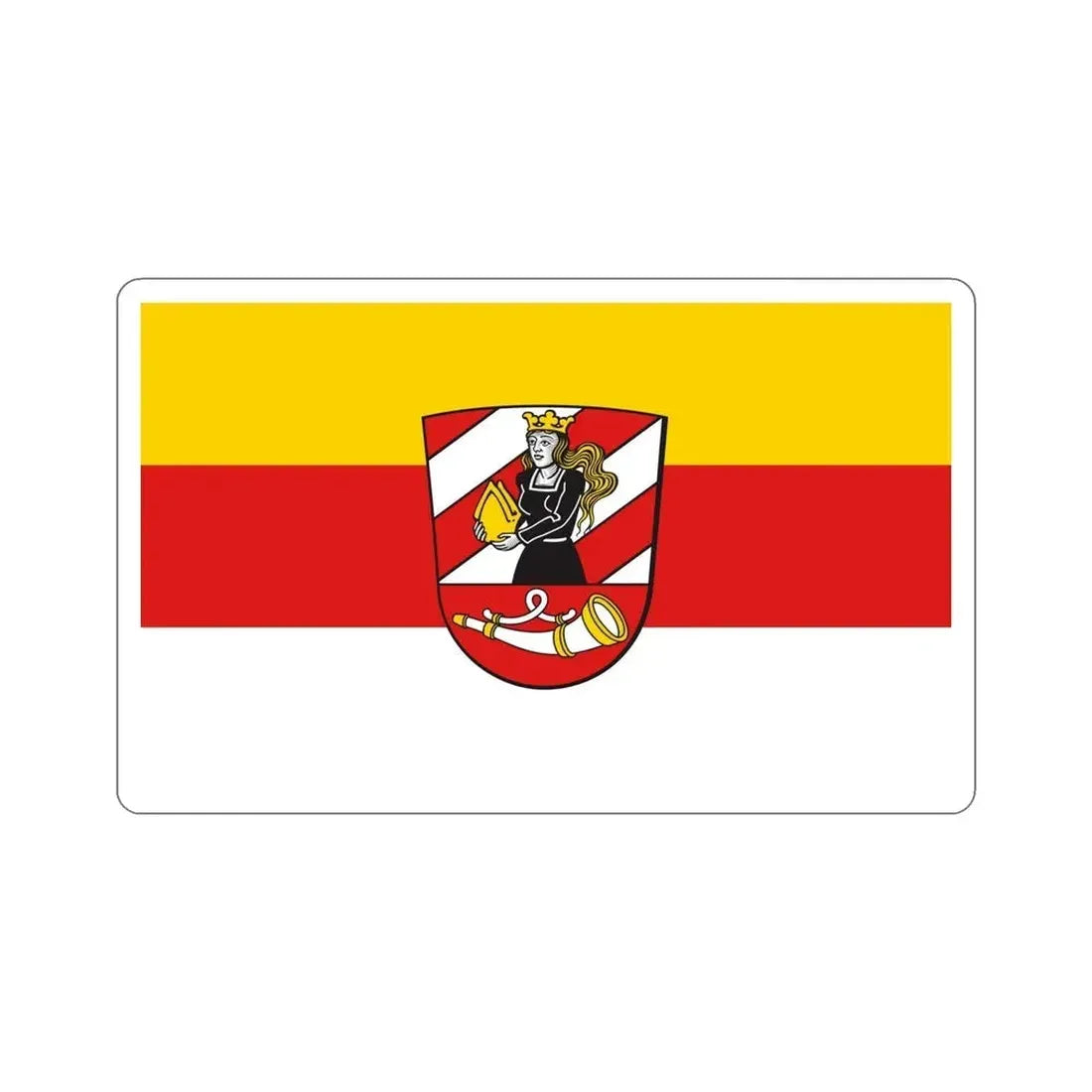 Flag of Neu Ulm Germany STICKER Vinyl Die-Cut Decal - The Sticker Space