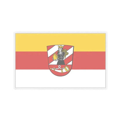 Flag of Neu Ulm Germany - STICKER Vinyl Kiss-Cut Decal 3 Inch Transparent - The Sticker Space