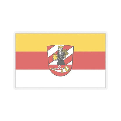 Flag of Neu Ulm Germany - STICKER Vinyl Kiss-Cut Decal 4 Inch Transparent - The Sticker Space