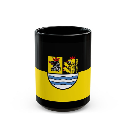 Flag of Neuburg Schrobenhausen Germany - Black Coffee Mug-15oz-The Sticker Space