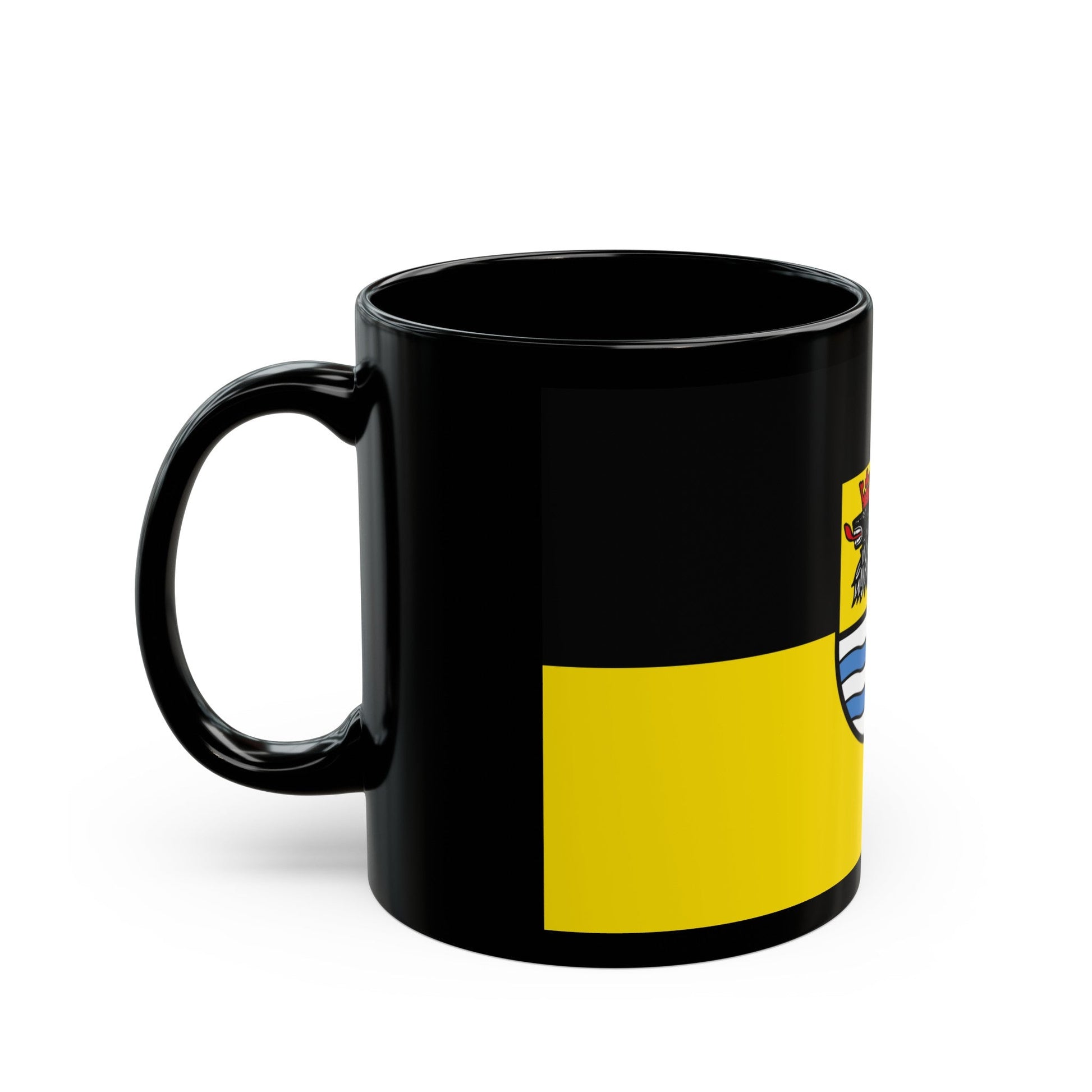 Flag of Neuburg Schrobenhausen Germany - Black Coffee Mug-The Sticker Space