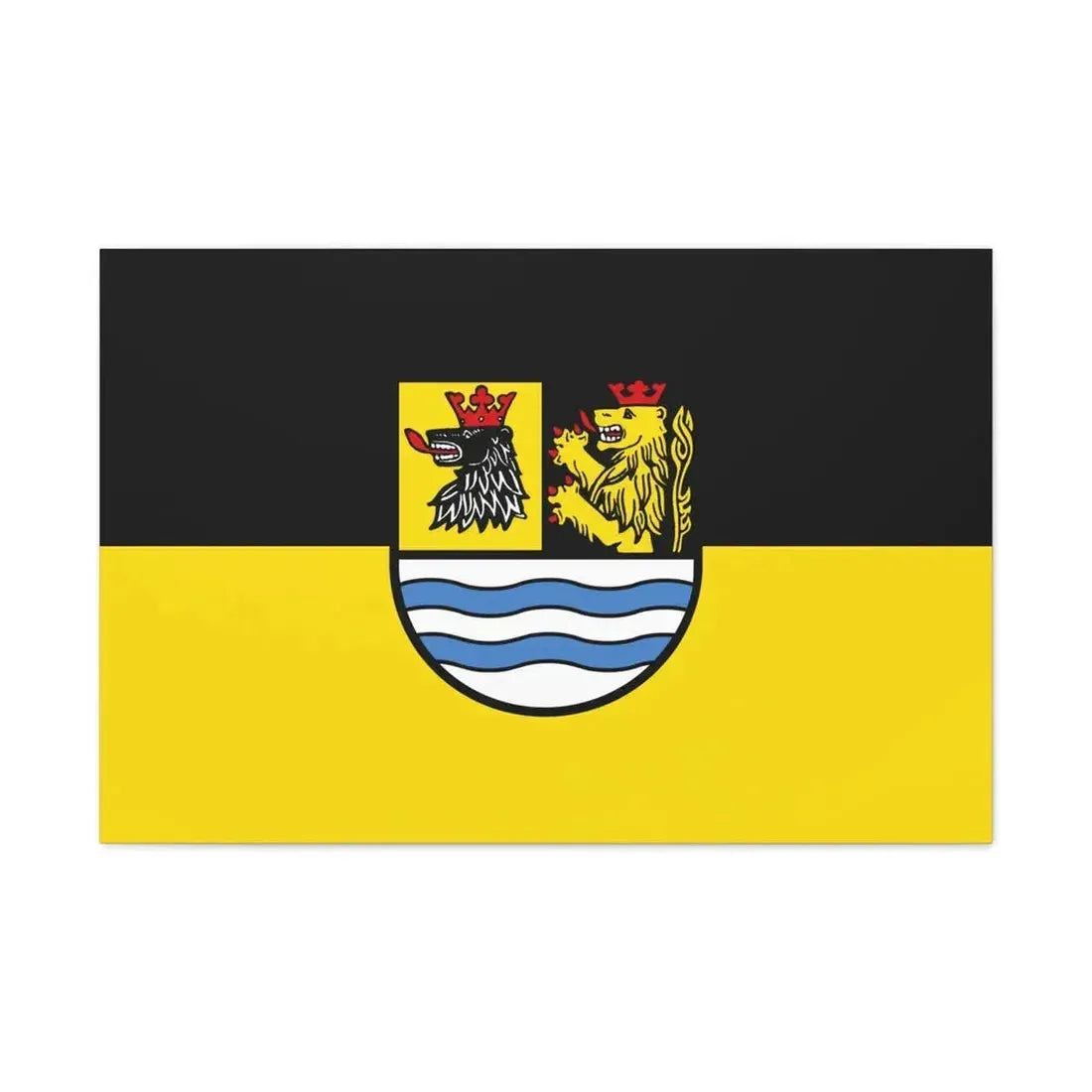 Flag of Neuburg Schrobenhausen Germany - Canvas Wall Art 36" x 24" 1.25" - The Sticker Space