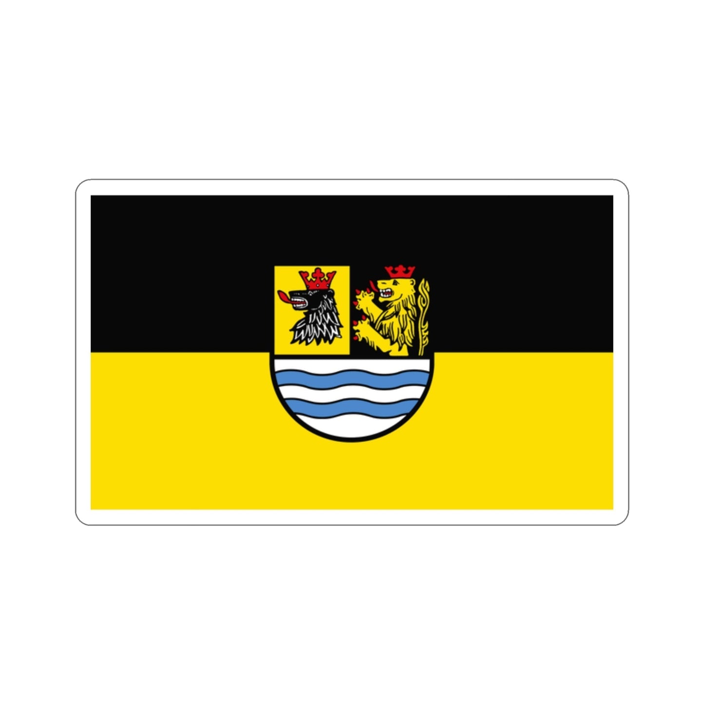 Flag of Neuburg Schrobenhausen Germany STICKER Vinyl Die-Cut Decal-2 Inch-The Sticker Space