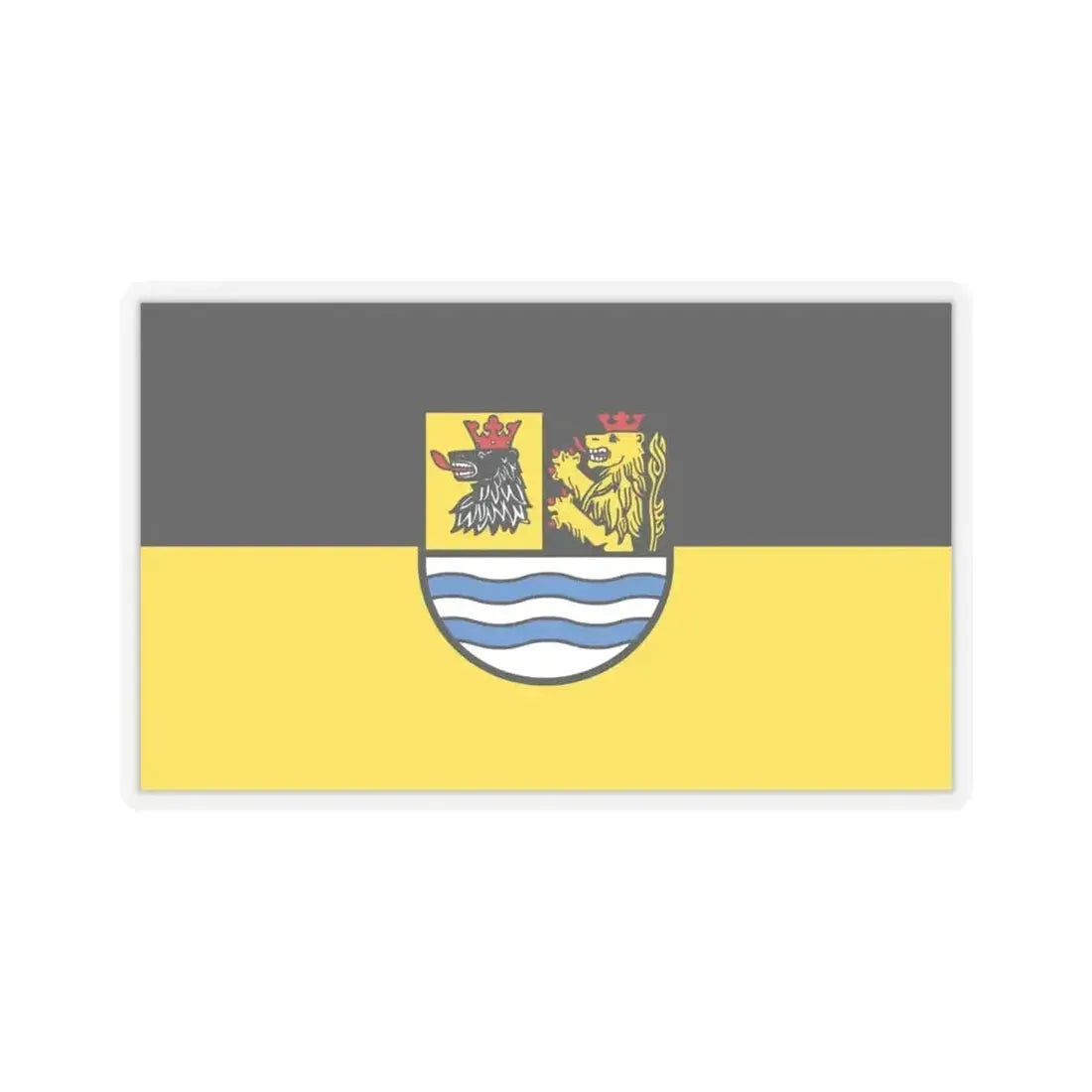 Flag of Neuburg Schrobenhausen Germany - STICKER Vinyl Kiss-Cut Decal 4 Inch Transparent - The Sticker Space
