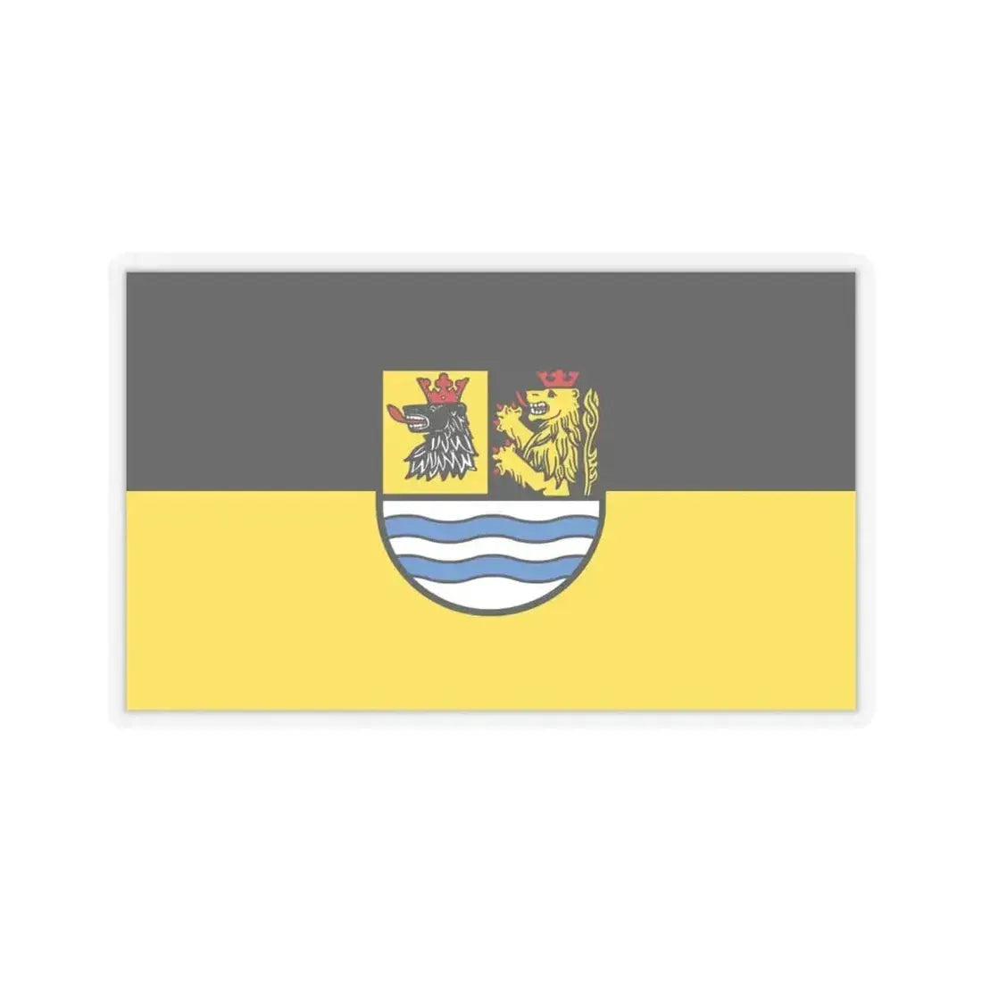 Flag of Neuburg Schrobenhausen Germany - STICKER Vinyl Kiss-Cut Decal 6 Inch Transparent - The Sticker Space