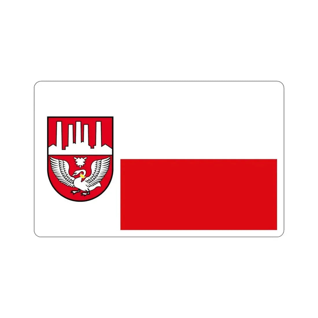 Flag of Neumünster Germany STICKER Vinyl Die-Cut Decal 5 Inch - The Sticker Space