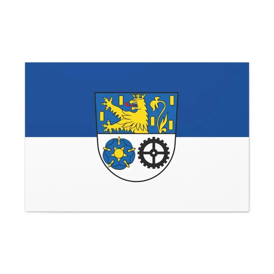Flag of Neunkirchen Germany - Canvas Wall Art 36" x 24" 1.25" - The Sticker Space