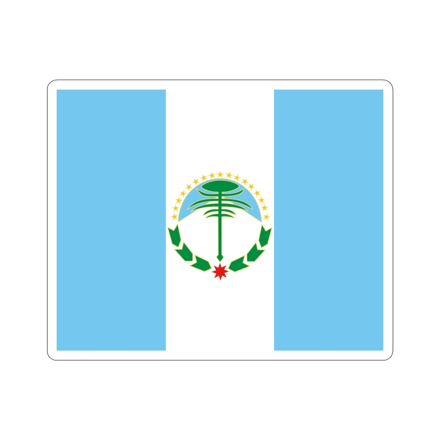 Flag of Neuquén Province Argentina STICKER Vinyl Die-Cut Decal-3 Inch-The Sticker Space