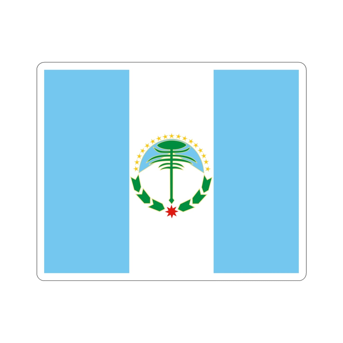 Flag of Neuquén Province Argentina STICKER Vinyl Die-Cut Decal-4 Inch-The Sticker Space