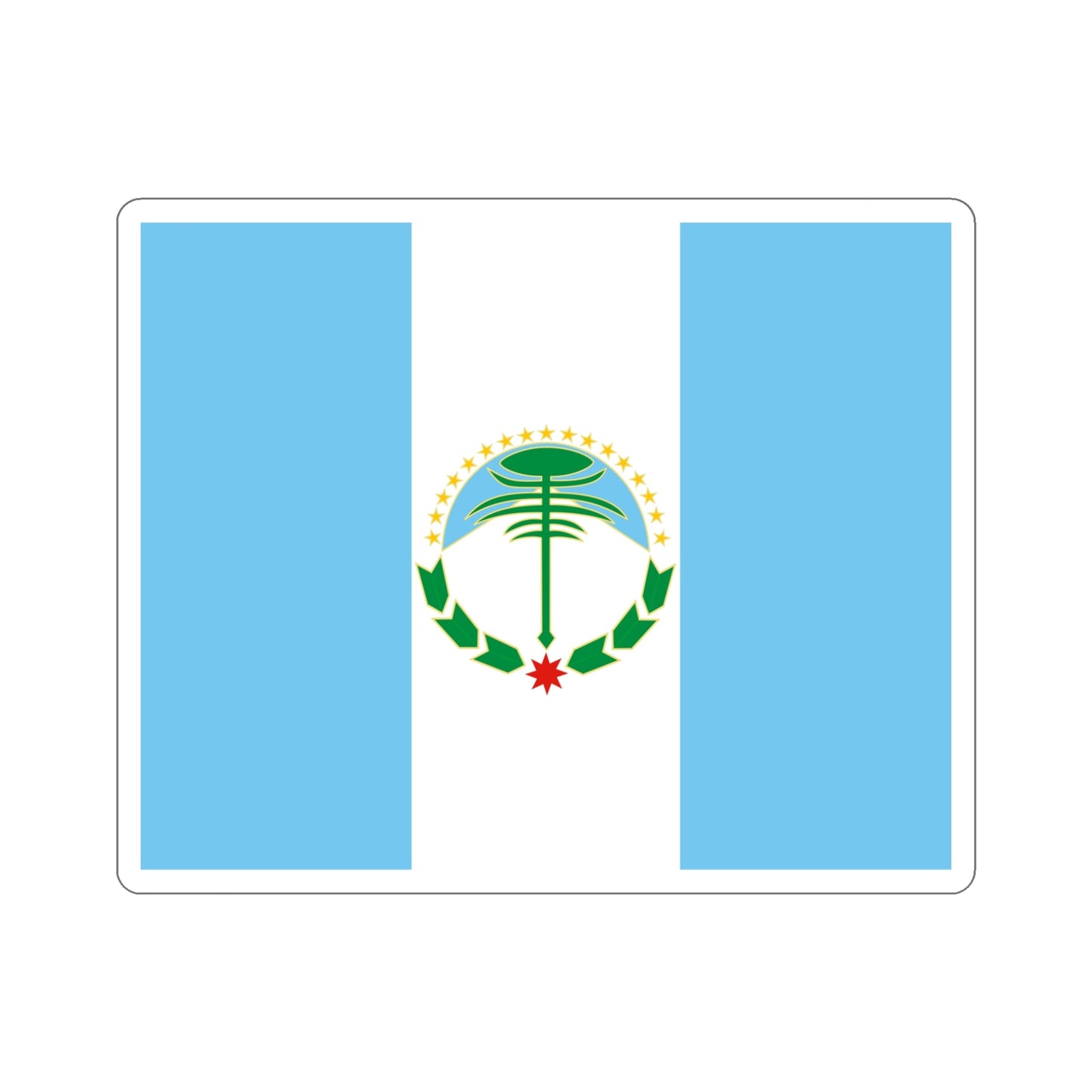 Flag of Neuquén Province Argentina STICKER Vinyl Die-Cut Decal-5 Inch-The Sticker Space