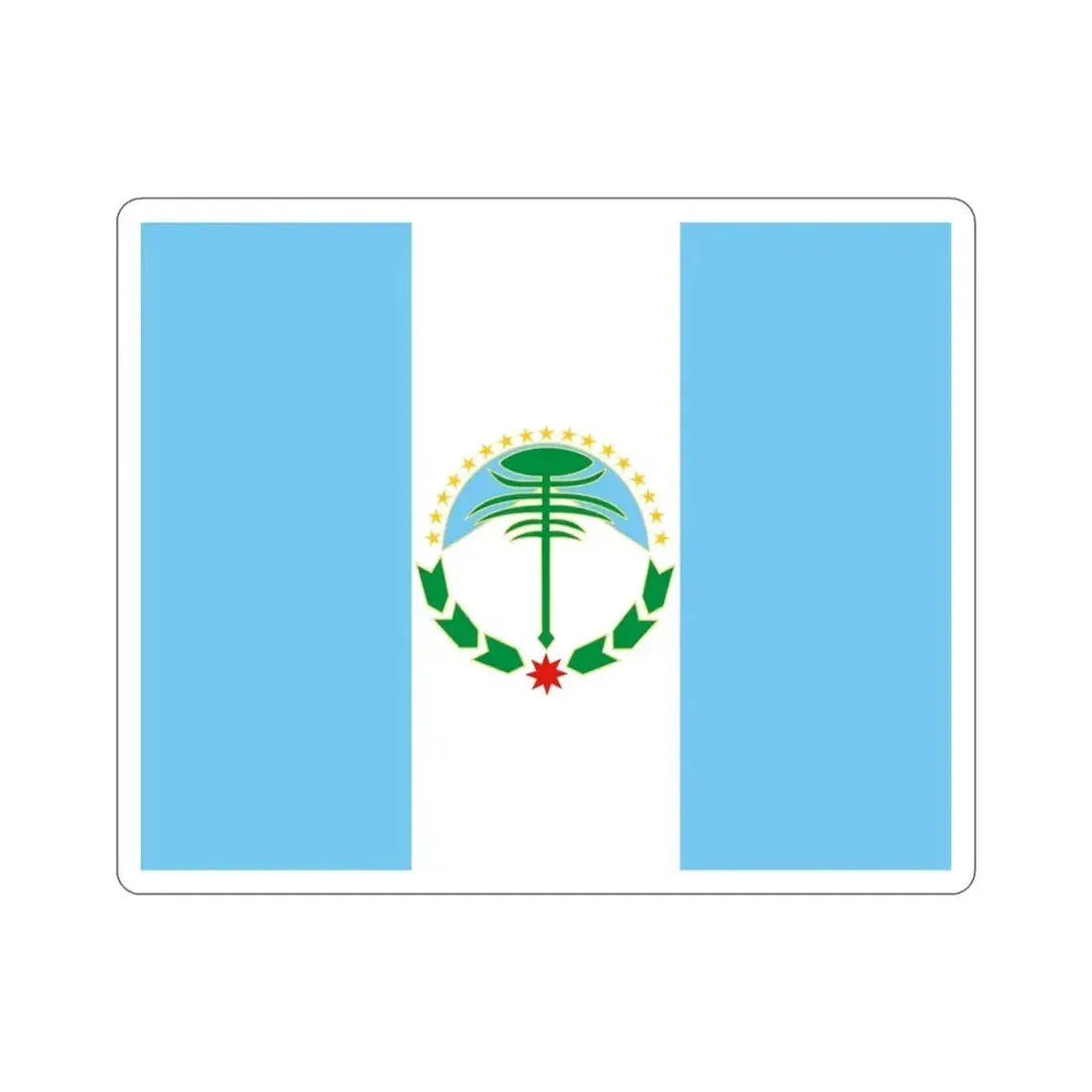 Flag of Neuquén Province Argentina STICKER Vinyl Die-Cut Decal 3 Inch - The Sticker Space