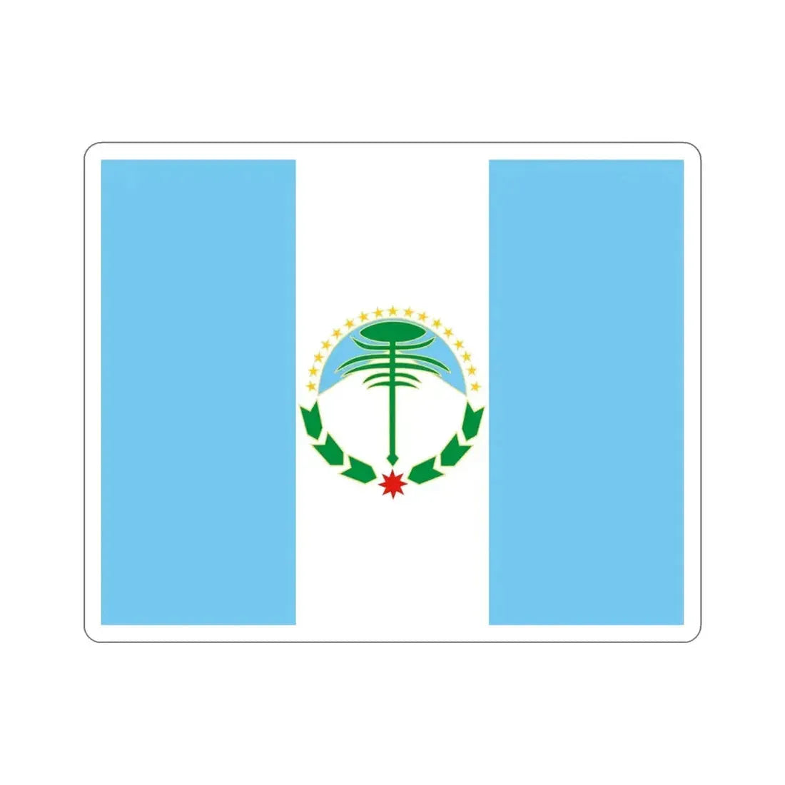 Flag of Neuquén Province Argentina STICKER Vinyl Die-Cut Decal 4 Inch - The Sticker Space