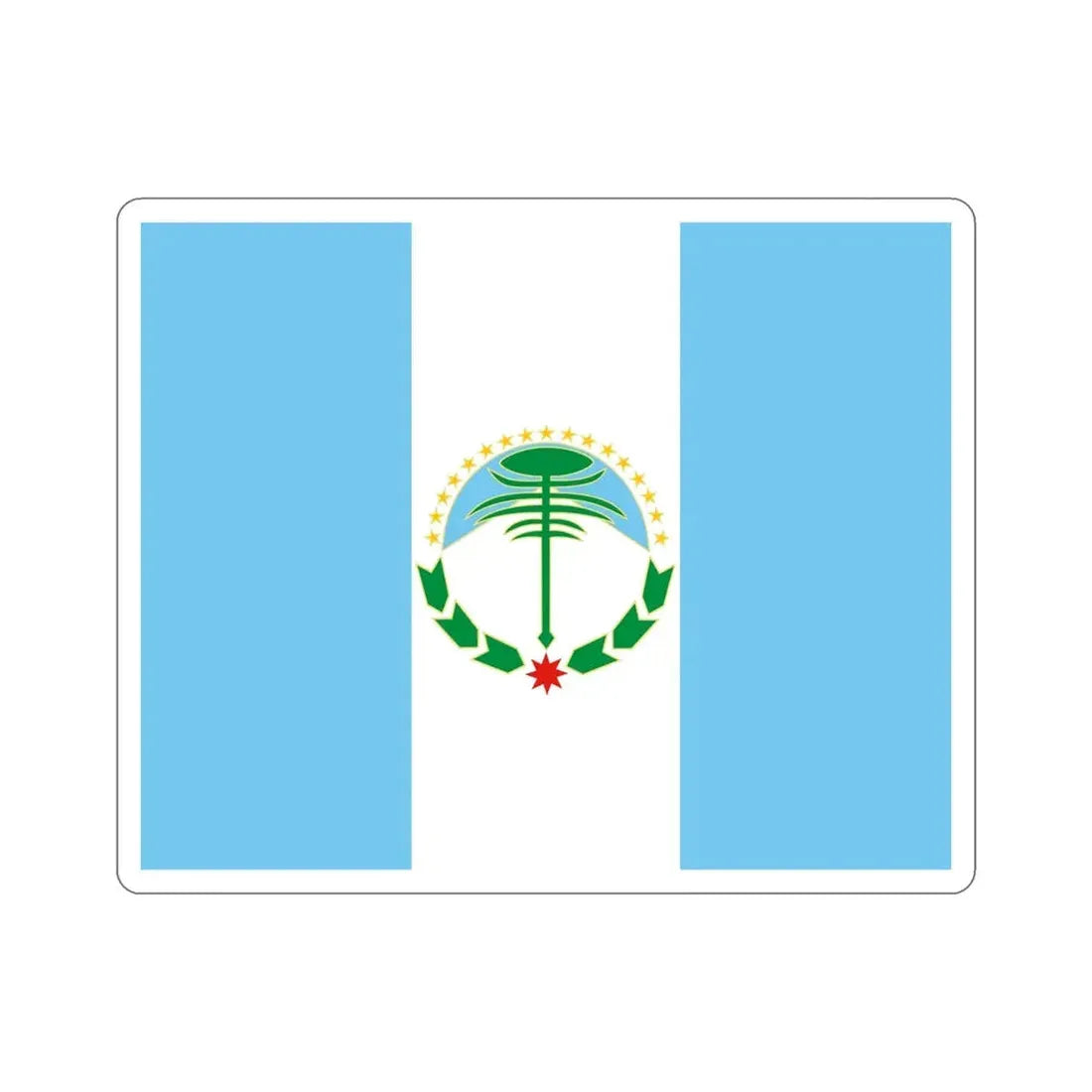 Flag of Neuquén Province Argentina STICKER Vinyl Die-Cut Decal 6 Inch - The Sticker Space
