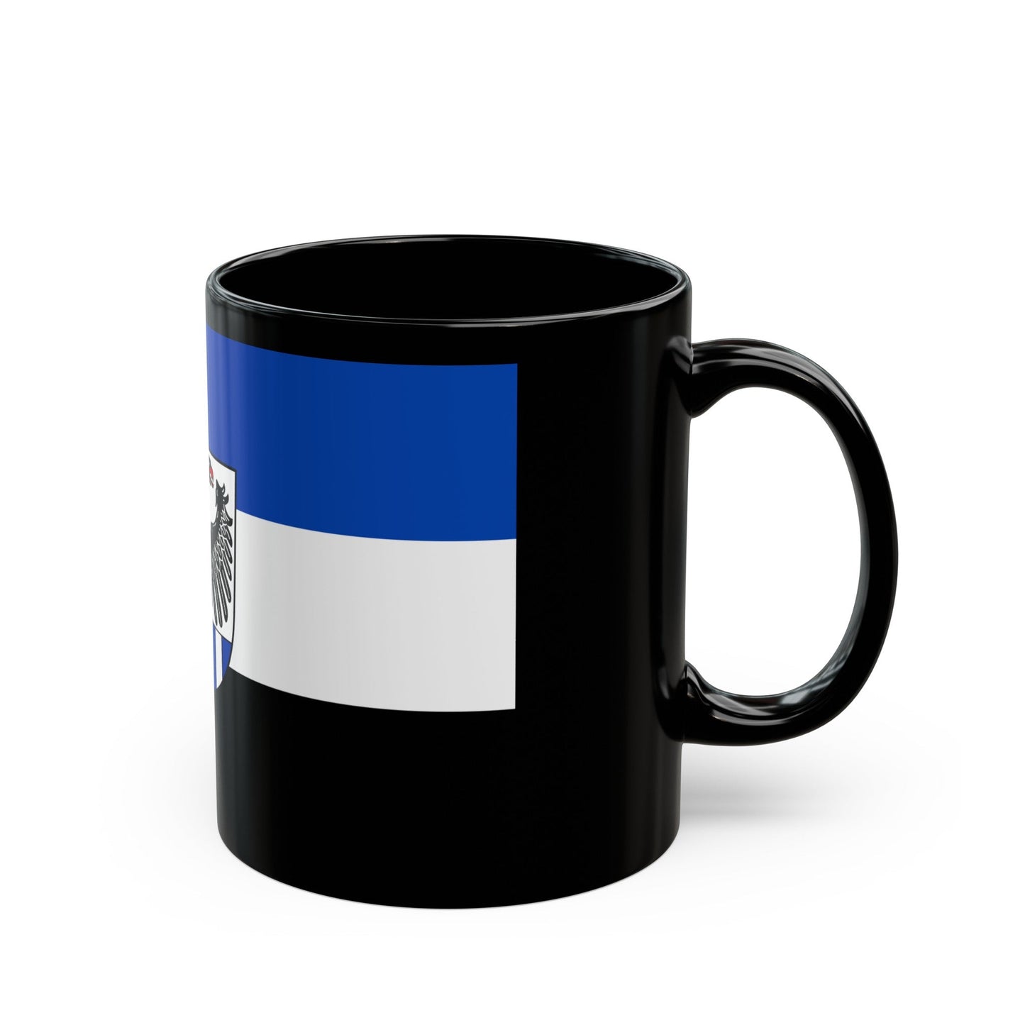 Flag of Neustadt an der Aisch Bad Windsheim Germany - Black Coffee Mug-The Sticker Space