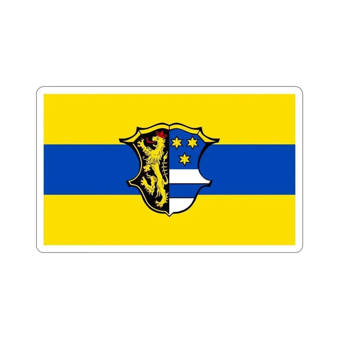 Flag of Neustadt an der Waldnaab Germany STICKER Vinyl Die-Cut Decal 6 Inch - The Sticker Space