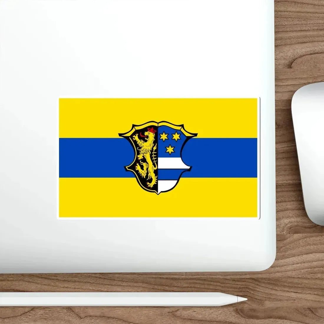 Flag of Neustadt an der Waldnaab Germany STICKER Vinyl Die-Cut Decal - The Sticker Space