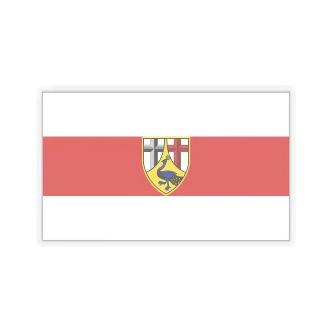 Flag of Neuwied Germany - STICKER Vinyl Kiss-Cut Decal 2 Inch Transparent - The Sticker Space