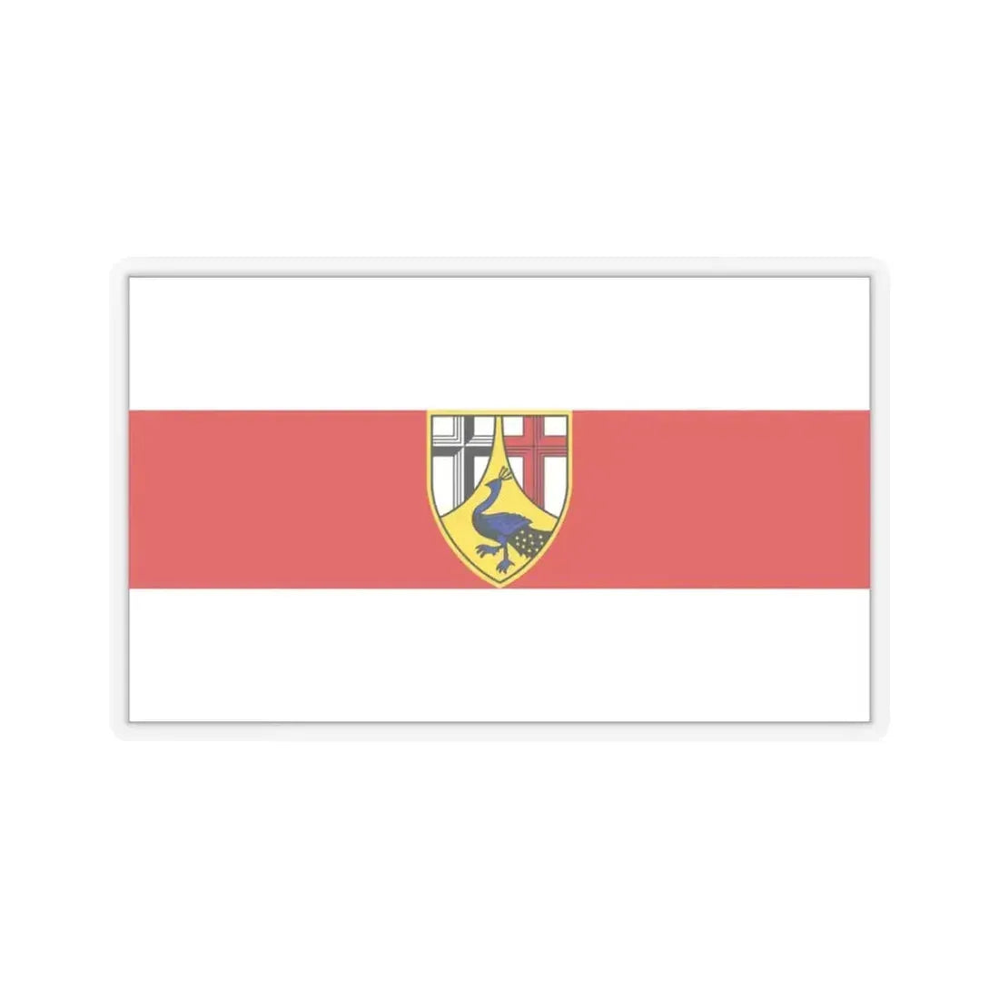 Flag of Neuwied Germany - STICKER Vinyl Kiss-Cut Decal 3 Inch Transparent - The Sticker Space